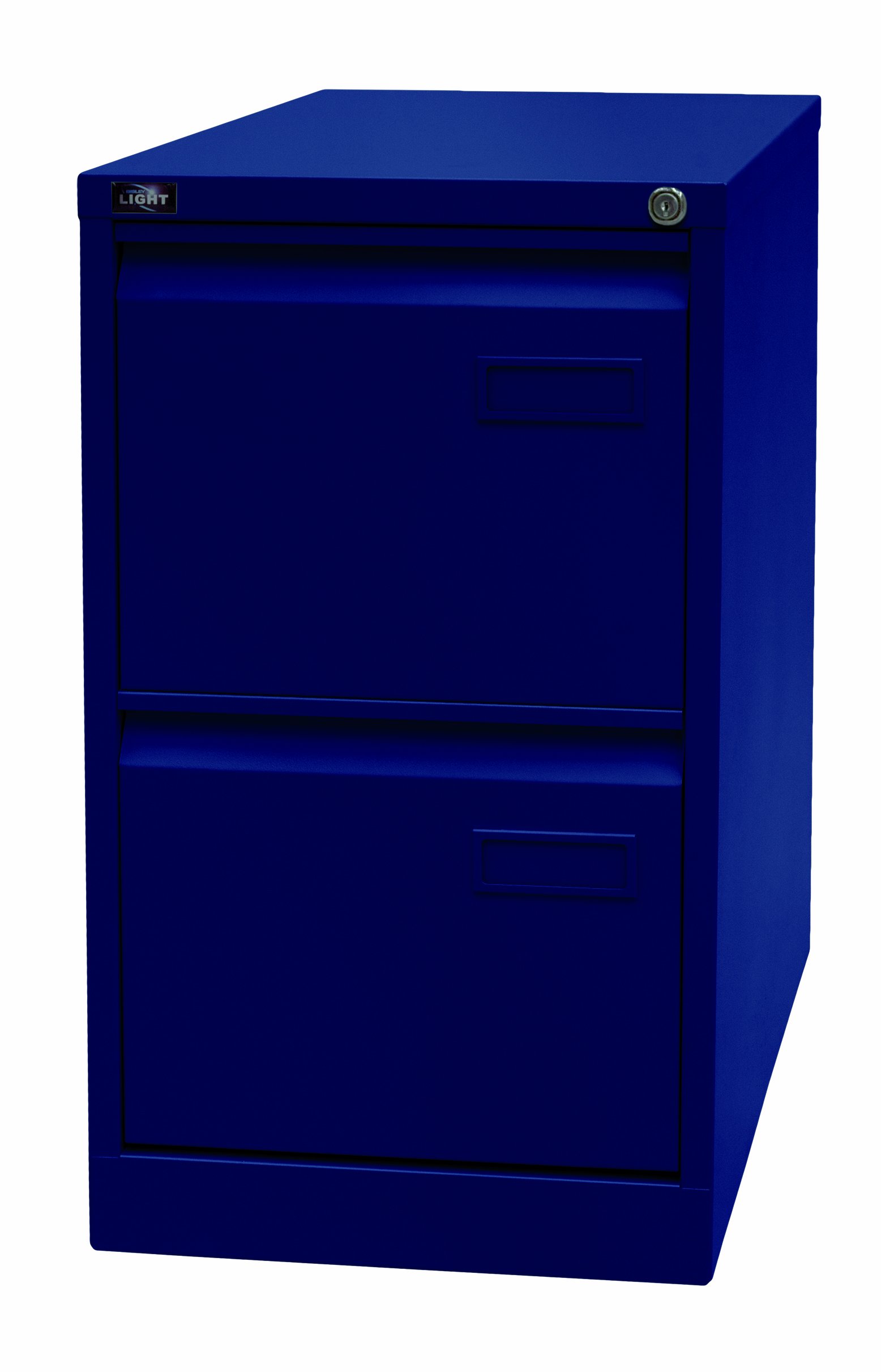 Bisley LIGHT Hängeregistraturschrank, einbahnig, DIN A4, 2 HR-Schubladen, Metall, 639 Oxfordblau, 62.2 x 41.3 x 71.1 cm
