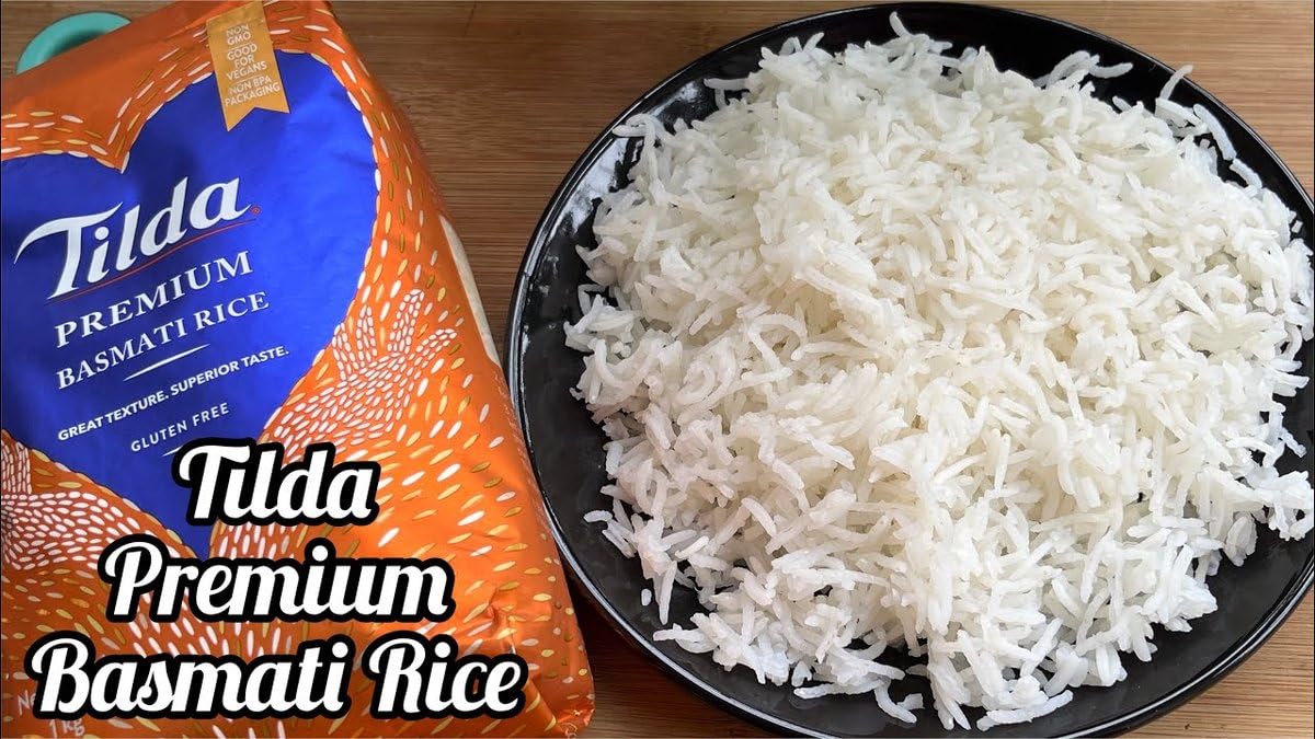 Tilda Golden Sella Basmatireis 4 x 5 kg - Vorgedämpfter Premium-Basmati | Extra lange Körner | Nicht klebend & aromatisch | Ideal für Biryani, Curry, Pilaw Mit Kajal Aufkleber
