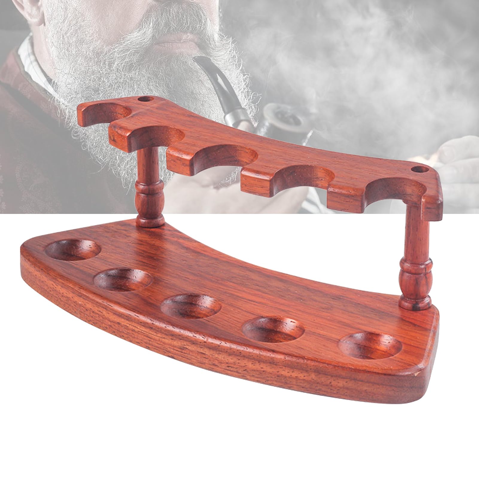 Pipes à tabac support en bois présentoir portable 5 pipes étagère de rangement bureau
