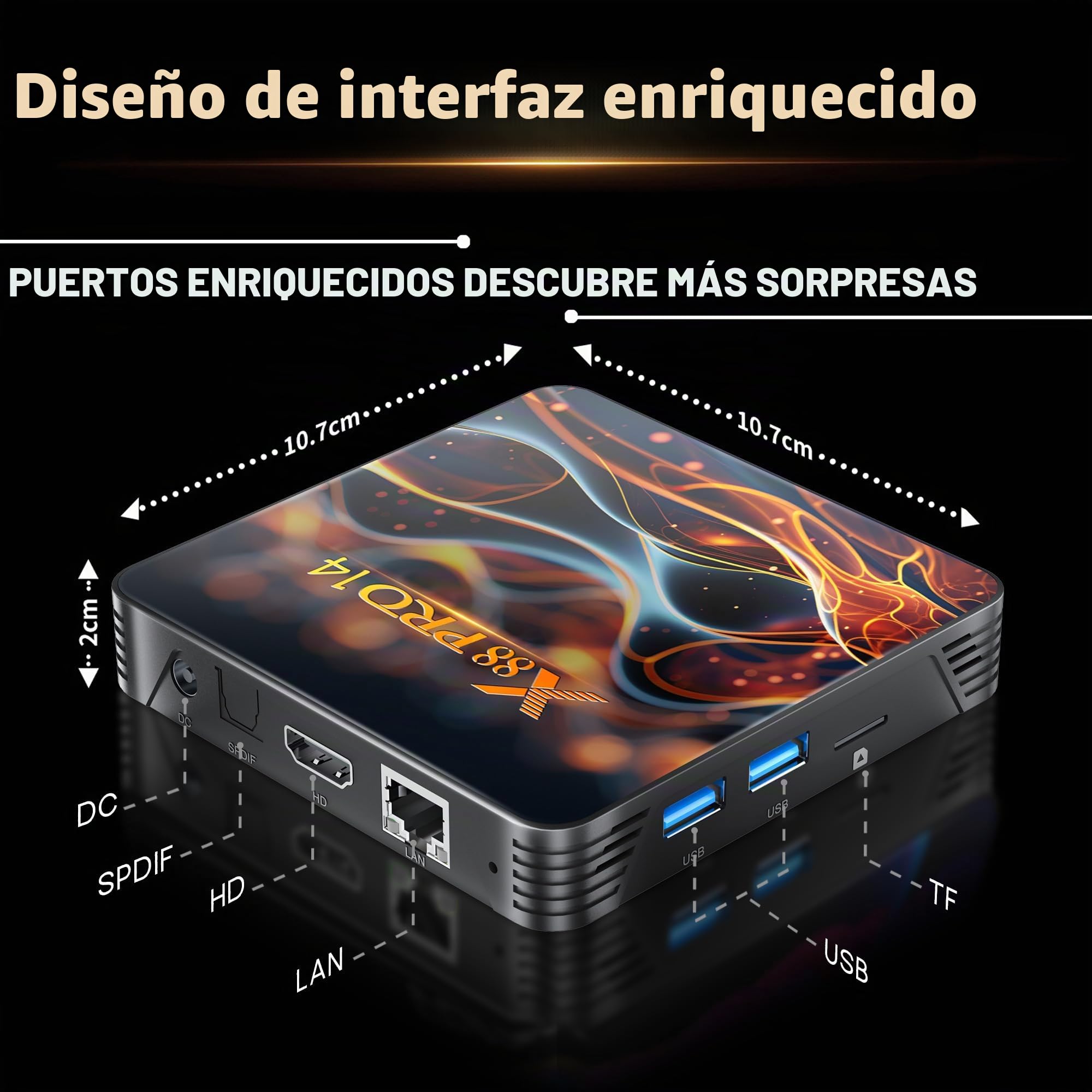 GREVA 8K Android 14.0 TV Box 2025, Android Box 2 GB RAM 16 GB ROM, Smart TV Box RK3518 Chipset Compatible con 2.4 GHz/5.0 GHz Dual WiFi6 HDR10 BT5.0 USB3.0 Ethernet LAN 3D HD Streaming Media Player