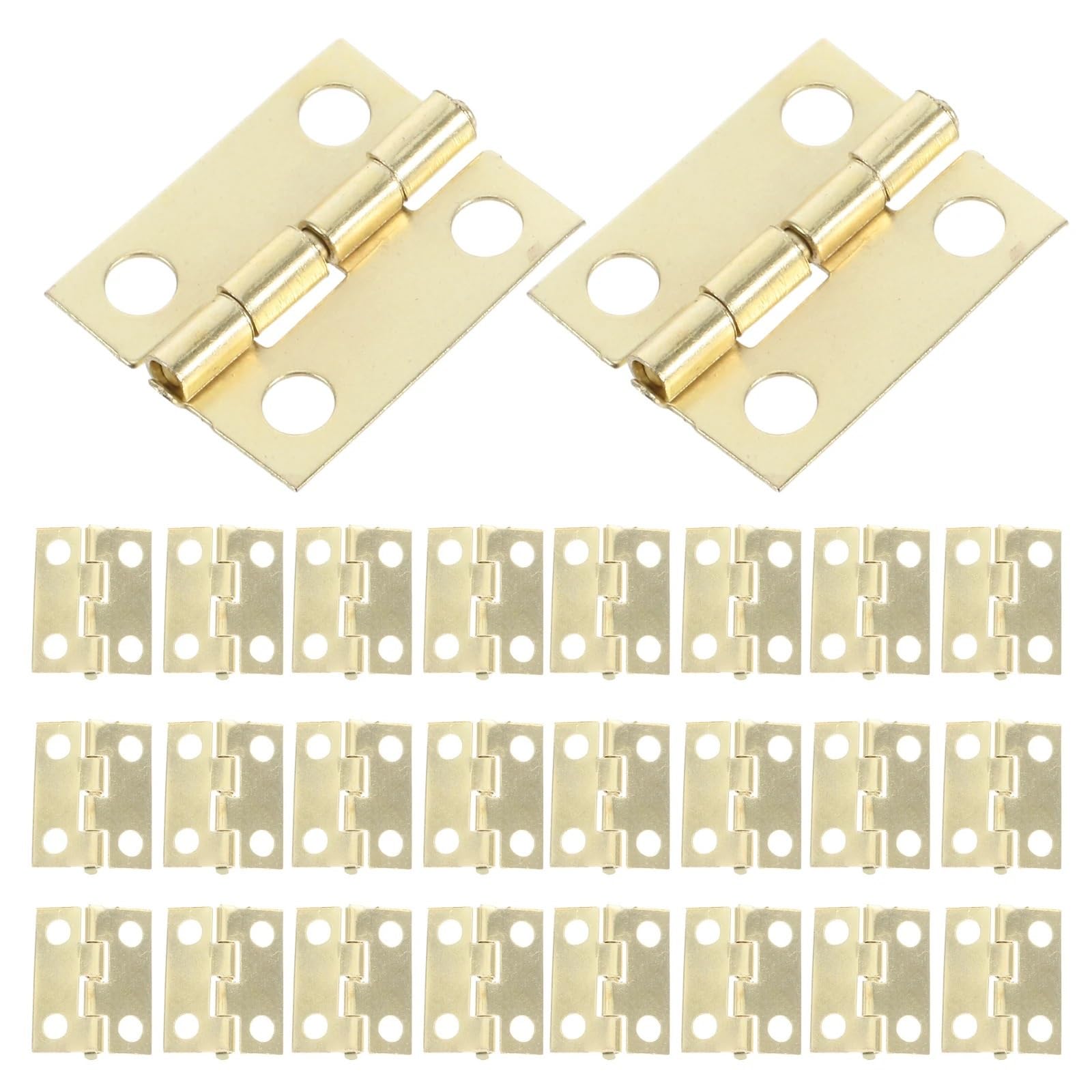 COSZWQDP Metal Mini Hinges 19mm*15mm Combination Hinge with 200 Screws 50Pcs