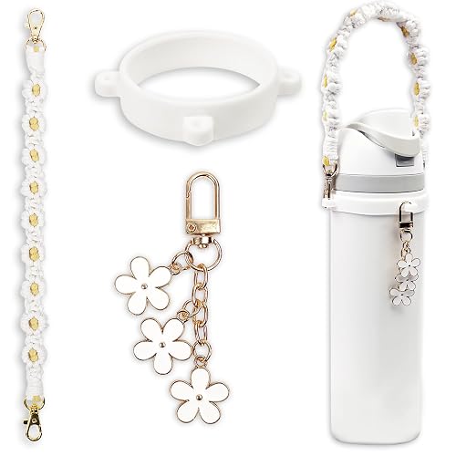 Handle Strap and Charm Set for Owala Water Bottle 24 oz, 32 oz, 40 oz, Owala Kids, Owala Coffee Tumbler, Owala FreeSip – Includes Handle Strap, for Owala Accessories & Stanley Cup Accessories