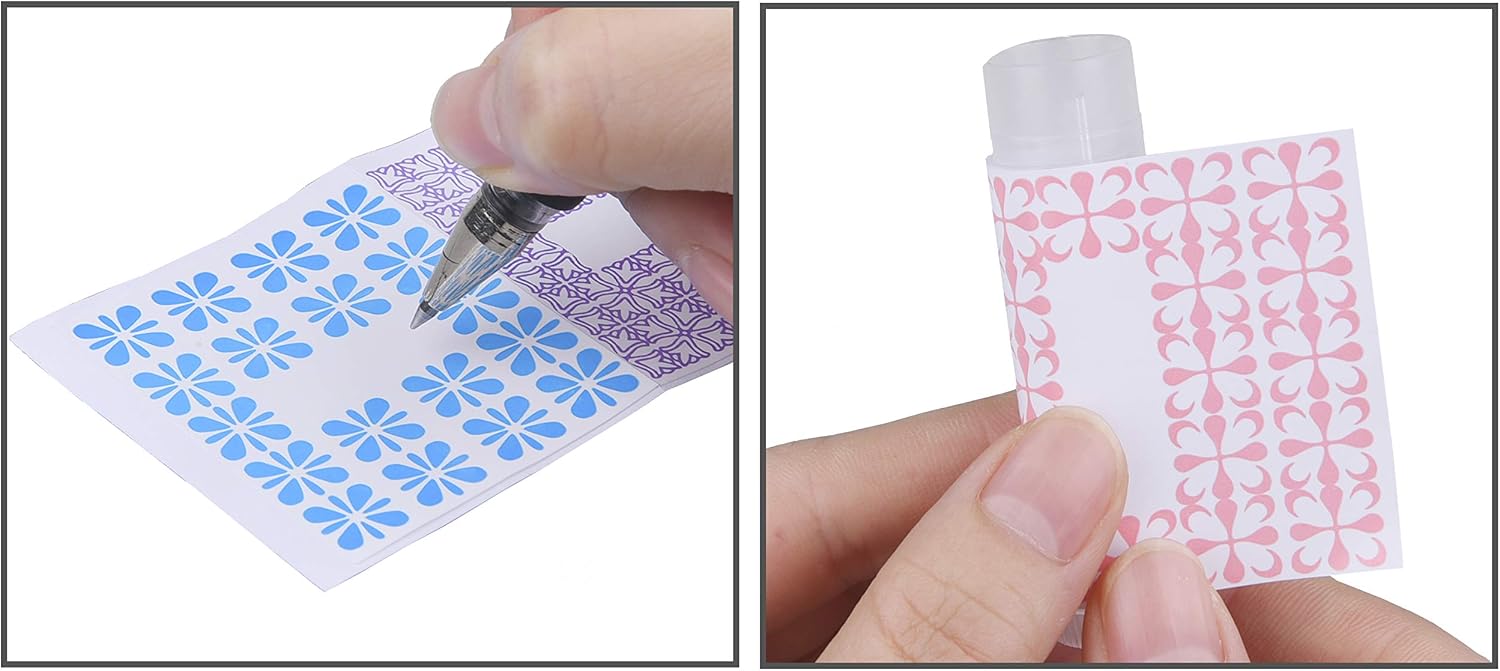 Lip Balm Container Tubes - 50-Pack - DIY - Translucent - 3/16 Oz (5.5 ml) - Including 50 Writeable & 50 Printed Lip Balm Stickers - Twist Mechanism and a Cap - Empty - Make Natural Lip Balm
