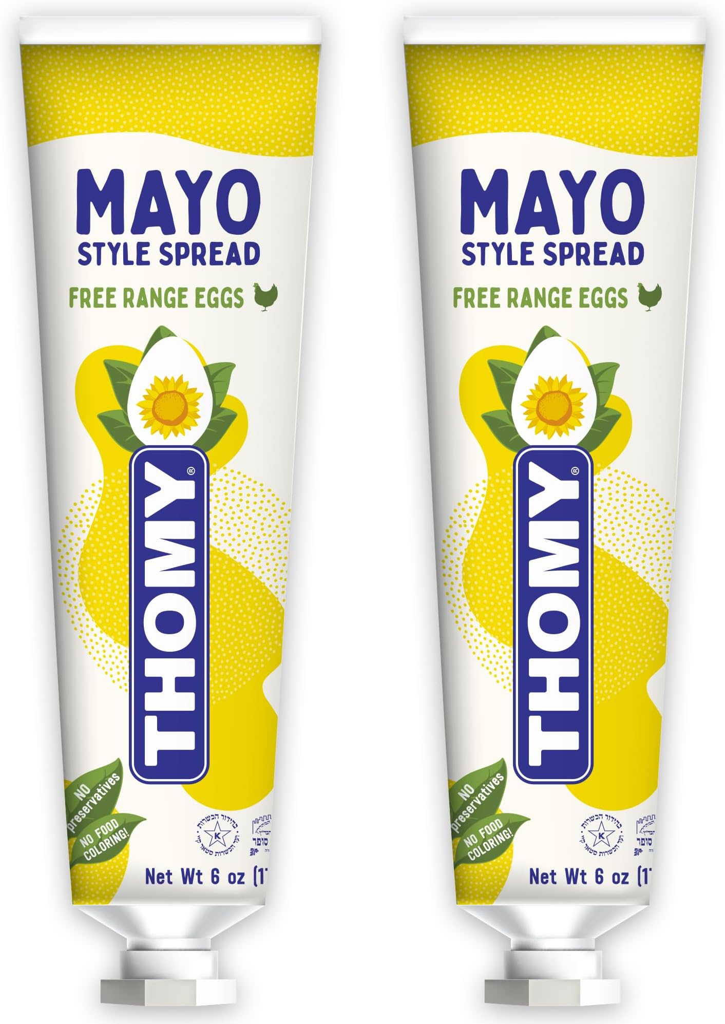Thomy Mayonnaise 6oz 2-Pack – Original German Mayo in Convenient Squeeze Tubes – Perfect for Sandwiches, Salads, Dips & Gourmet Dishes – Premium European Condiment for Your Home, Travel, Lunchboxes & Picnics