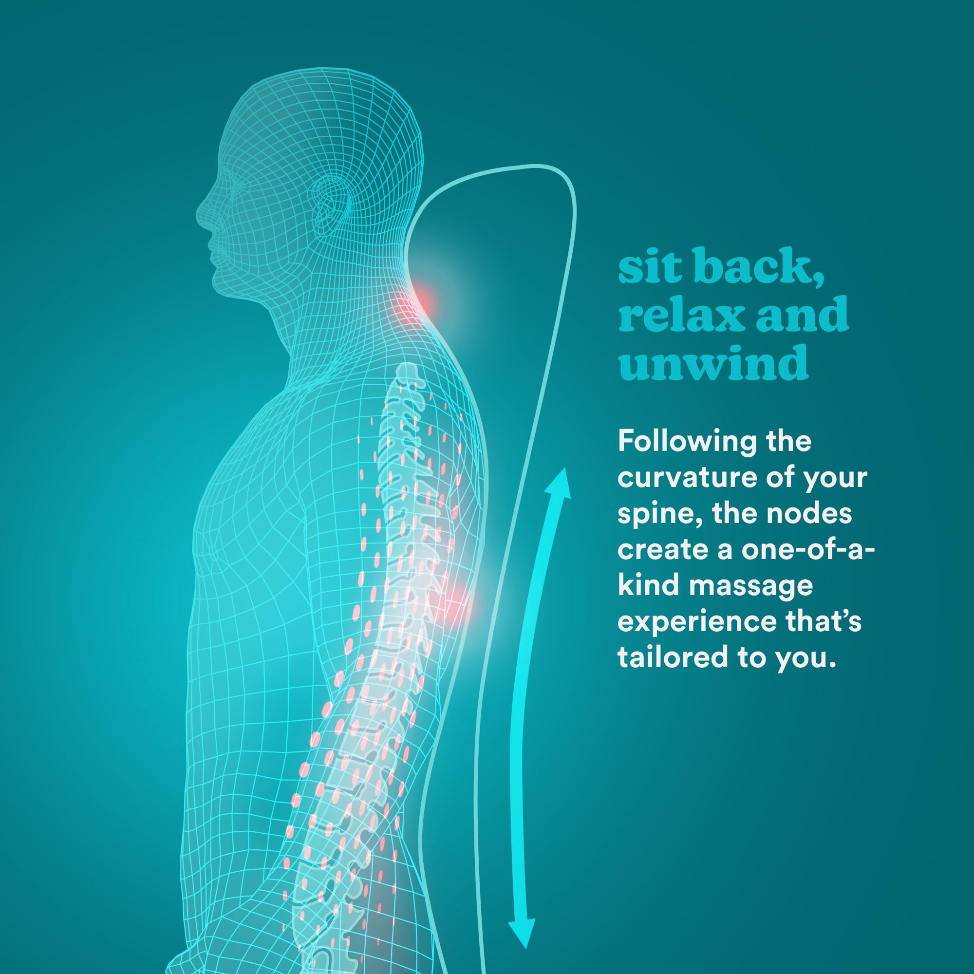 Homedics Siège Massant Chauffant Shiatsu, Massage Dos et Cervicales, Massage et Relaxation, Appareil Masseur Électrique pour Chaise, Fauteuil et Canapé, Idéal au Bureau, Homme et Femme - Noir