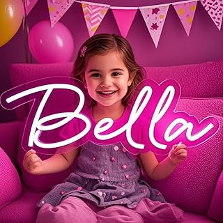 Neon Schild Personalisiert, Leuchtschild LED Leuchtreklame Anpassbar für Bar, Hochzeit, Geschenk Mädchen, Jubiläum, Party, Neonlicht für Gaming Zimmer Schlafzimmer Heim Deko, Neon Sign 20-120cm Breit