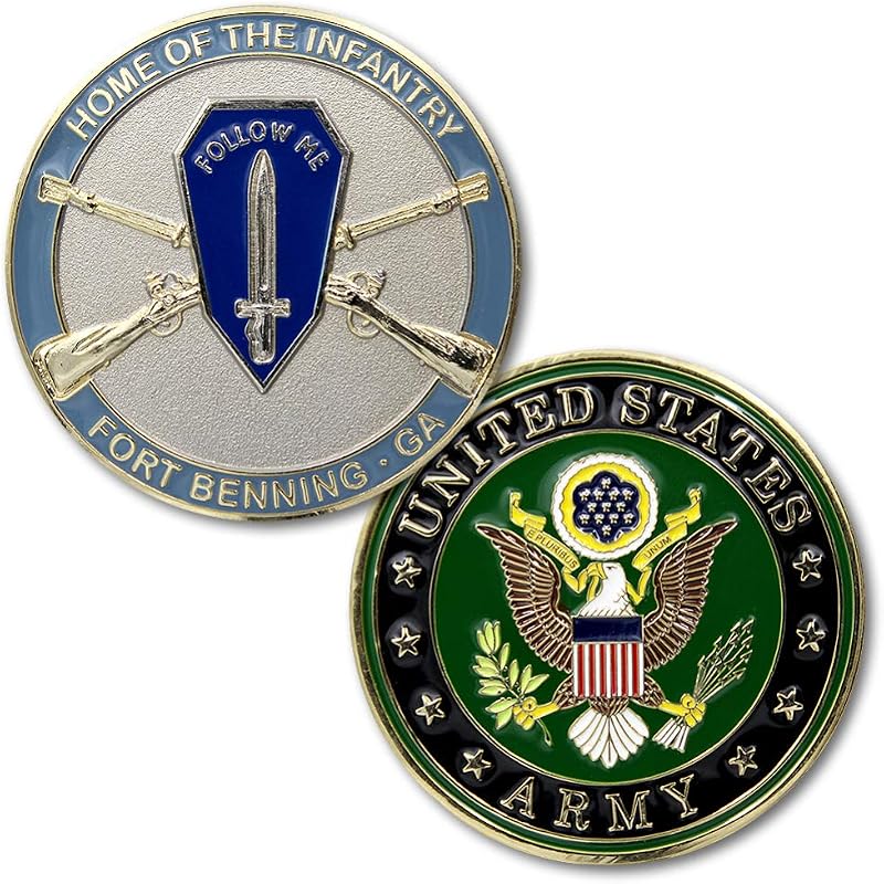 Moneda de desafío de Fort Benning, GA, hogar de la infantería del ejército de EE. UU.