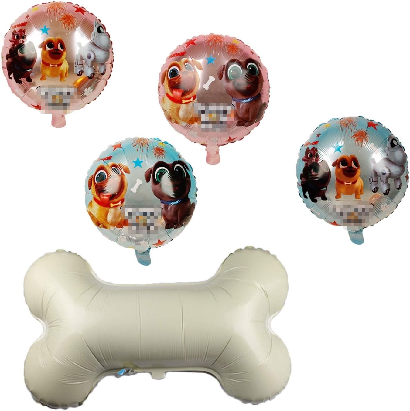 5 Pcs Dogs Pal 18" Foil Bone Party Balloons for Kids Party Supplies Decor