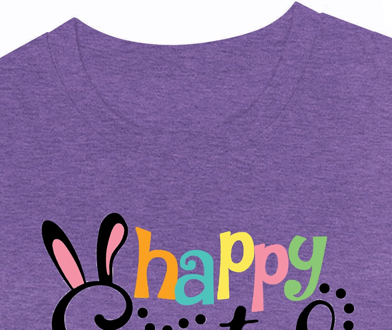 Plus Size Happy Easter Shirt for Women Funny Bunny Rabbit T Shirt Easter Holiday Tops Short Sleeve Tees - Image 3