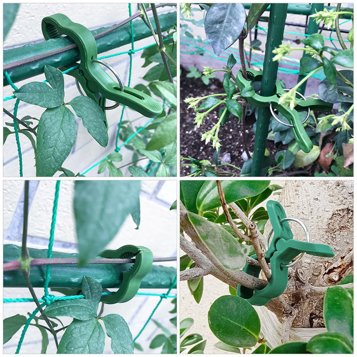 Clip per Piante Pomodoro 60pezzi, Sostegno per Orchidee e Piante Rampicanti, Clip di Fissaggio in Plastica Leggera per Giardino e Terrazza