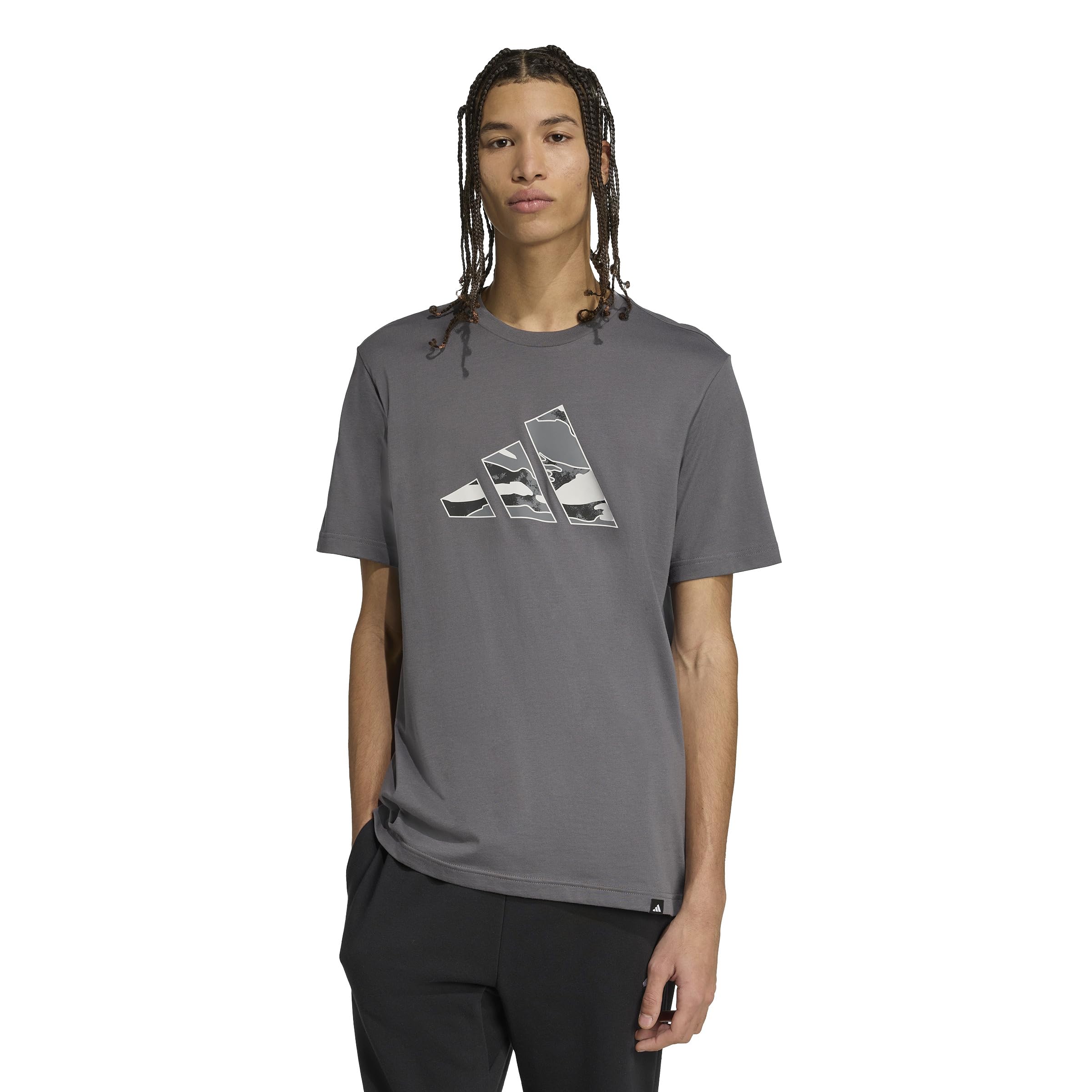 

                                                    Adidas Men's Camouflage Logo Graphic T-Shirt, Grey