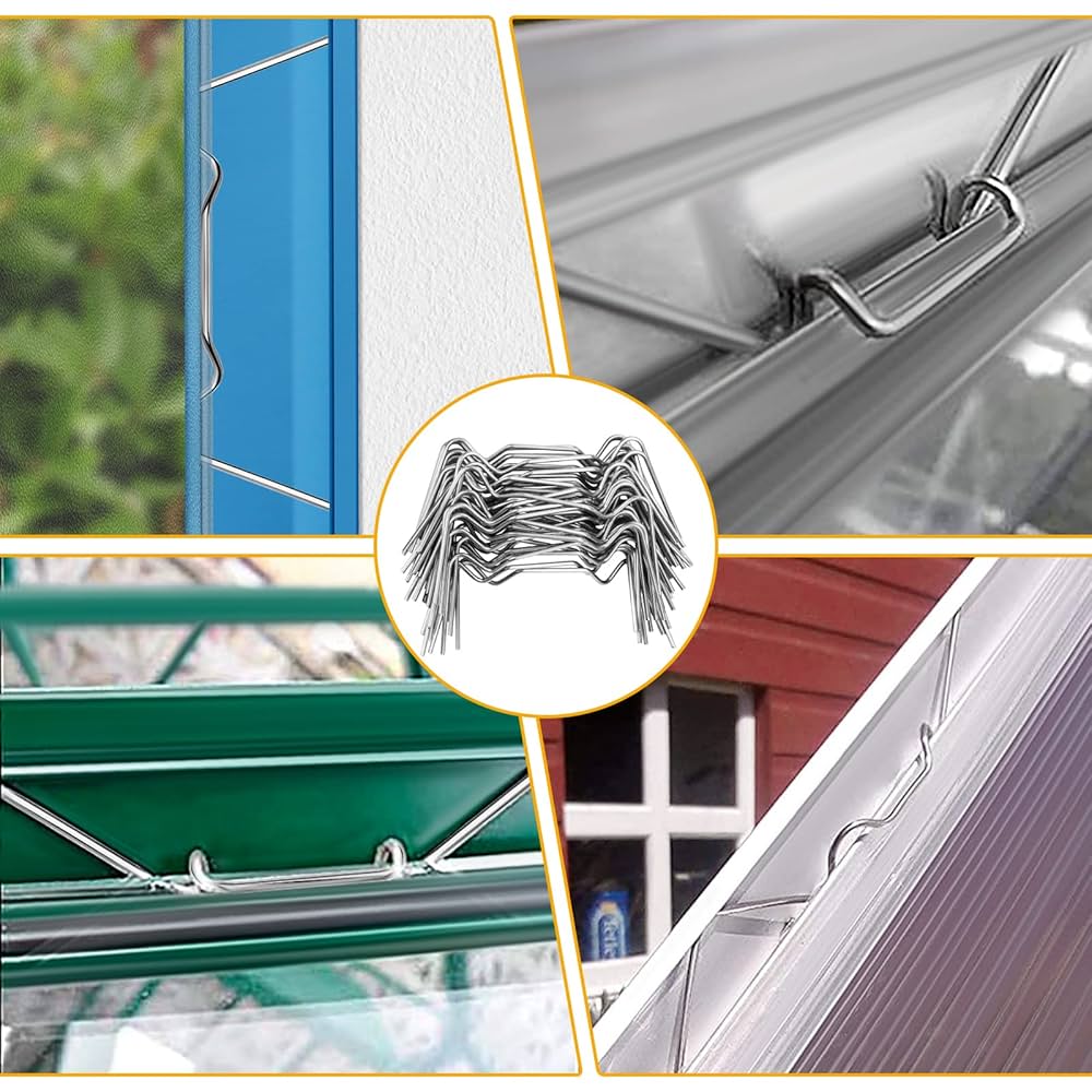100pcs Greenhouse Clips For Glass,stainless Steel Greenhouse Window