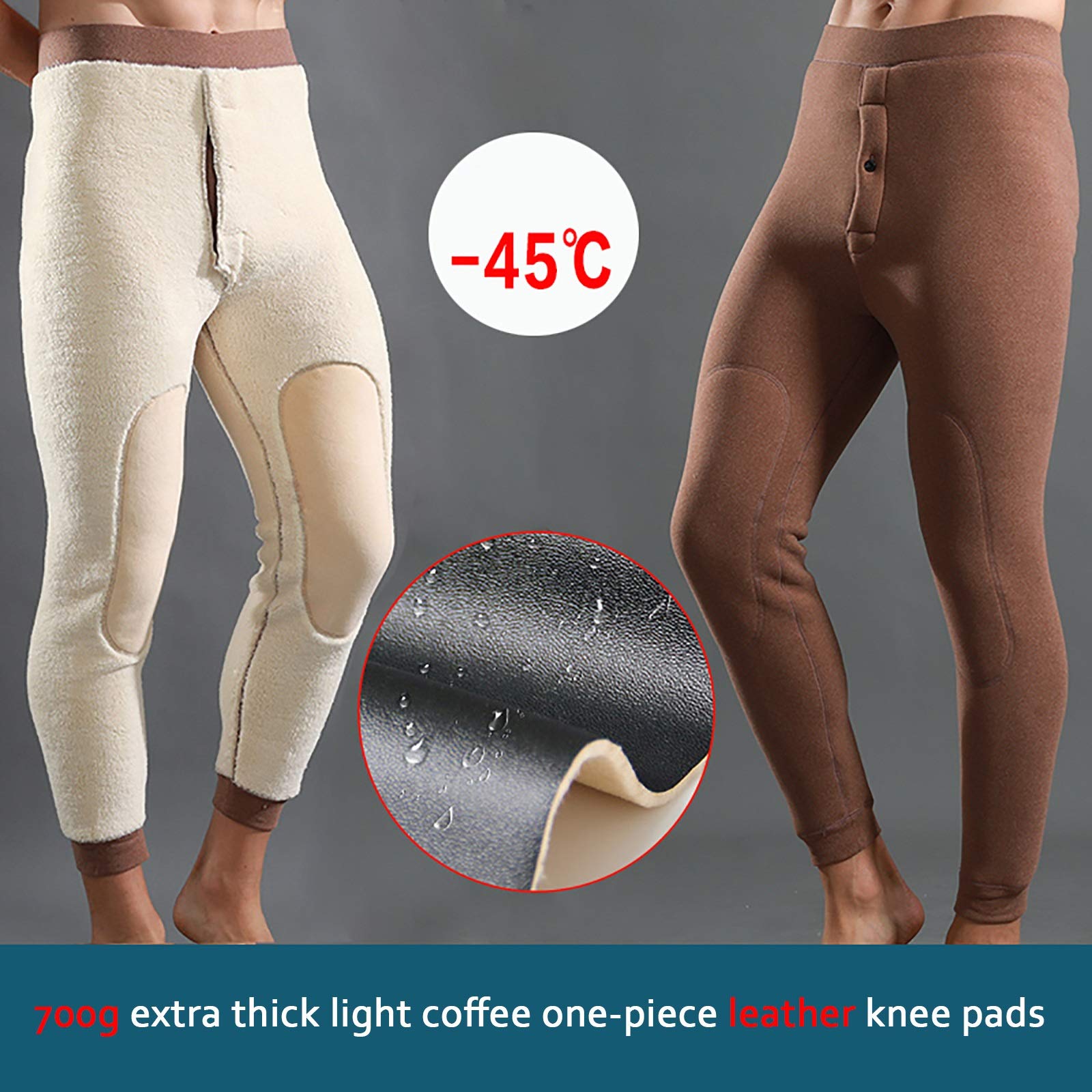 G&F PantalóN TéRmico Hombres Grueso Calzoncillos Largos Pantalones Térmicos Pantalones Calientes Invierno Polainas (Color : Coffee, Size : 6XL)