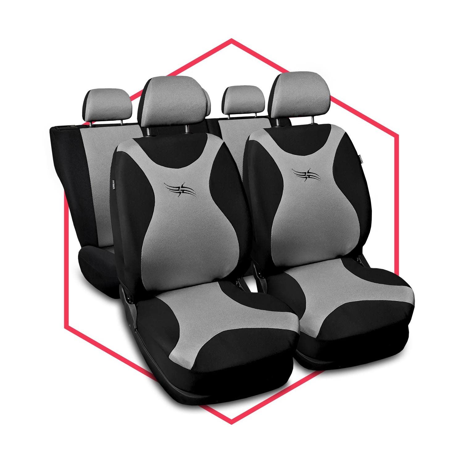 Fundas de Asiento para Coche, Juego Completo Universal, Proteccion Asiento Trasero, Forro para Asientos