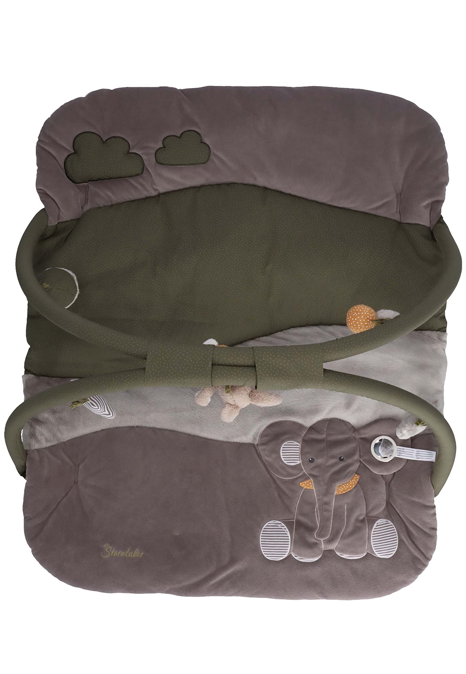 Sterntaler Baby Unisex Spielbogen Baby Spielbogen eckig Elefant Eddy - Spielmatte Baby, Babyspielzeug, Spielzeug - grau