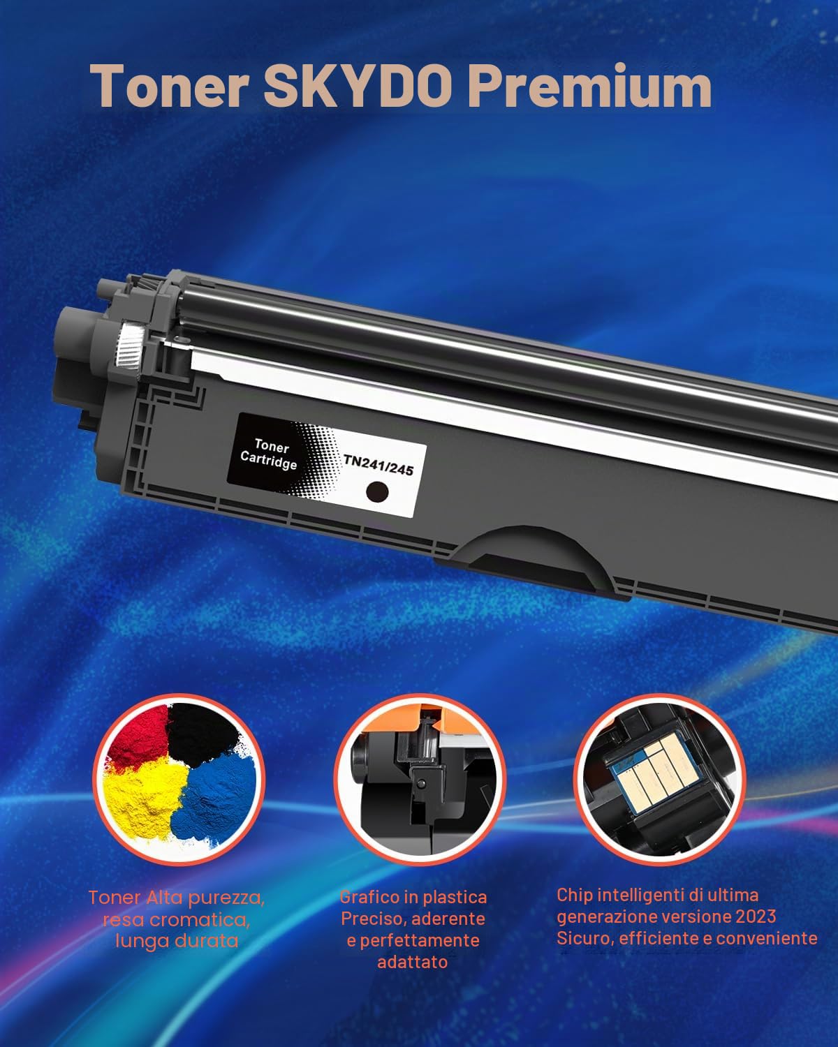 Skydo Cartucce di Toner Sostituzione per Brother TN241 TN245 TN-241 TN-245 Compatibile per Brother HL-3140CW HL-3150CDW HL-3170CDW MFC-9140CDN MFC-9340CDW MFC-9330CDW MFC-9130CW DCP-9020CDW (4 Pack)