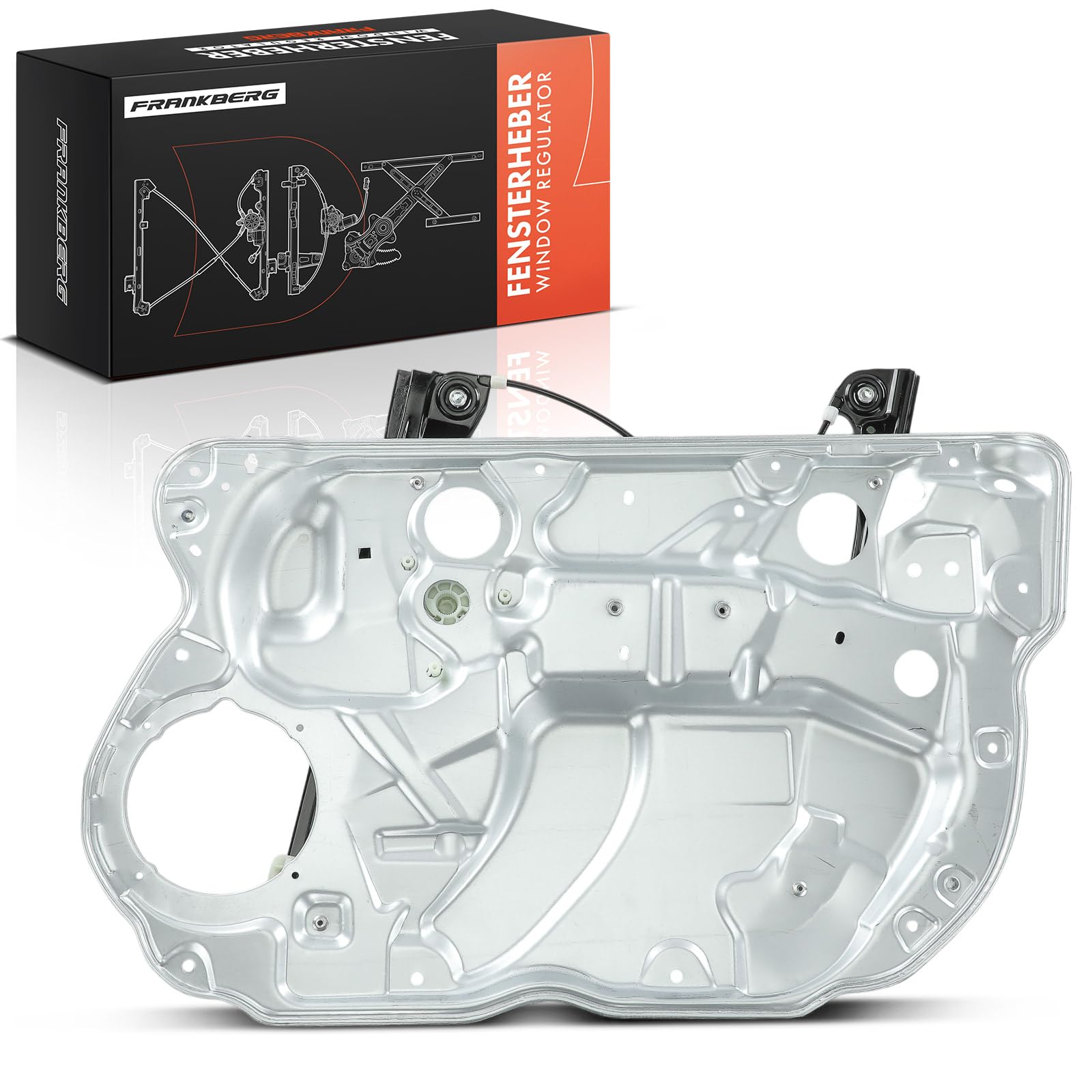 Frankberg Alzacristalli Alzavetro Elettrico Senza Motore Con Metall platte Anteriore destro 4/5 Porte Compatibile con Polo 9A 9N Berlina Polo Limousine 9A2 9A4 9A6 9N2 Replace# 6Q4837462J