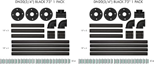 Miniatura 4 de SERENITA Heavy Duty 1" Super Long Industrial Pipe Clothing Rack, barra colgante para armario, multiuso montado en la pared