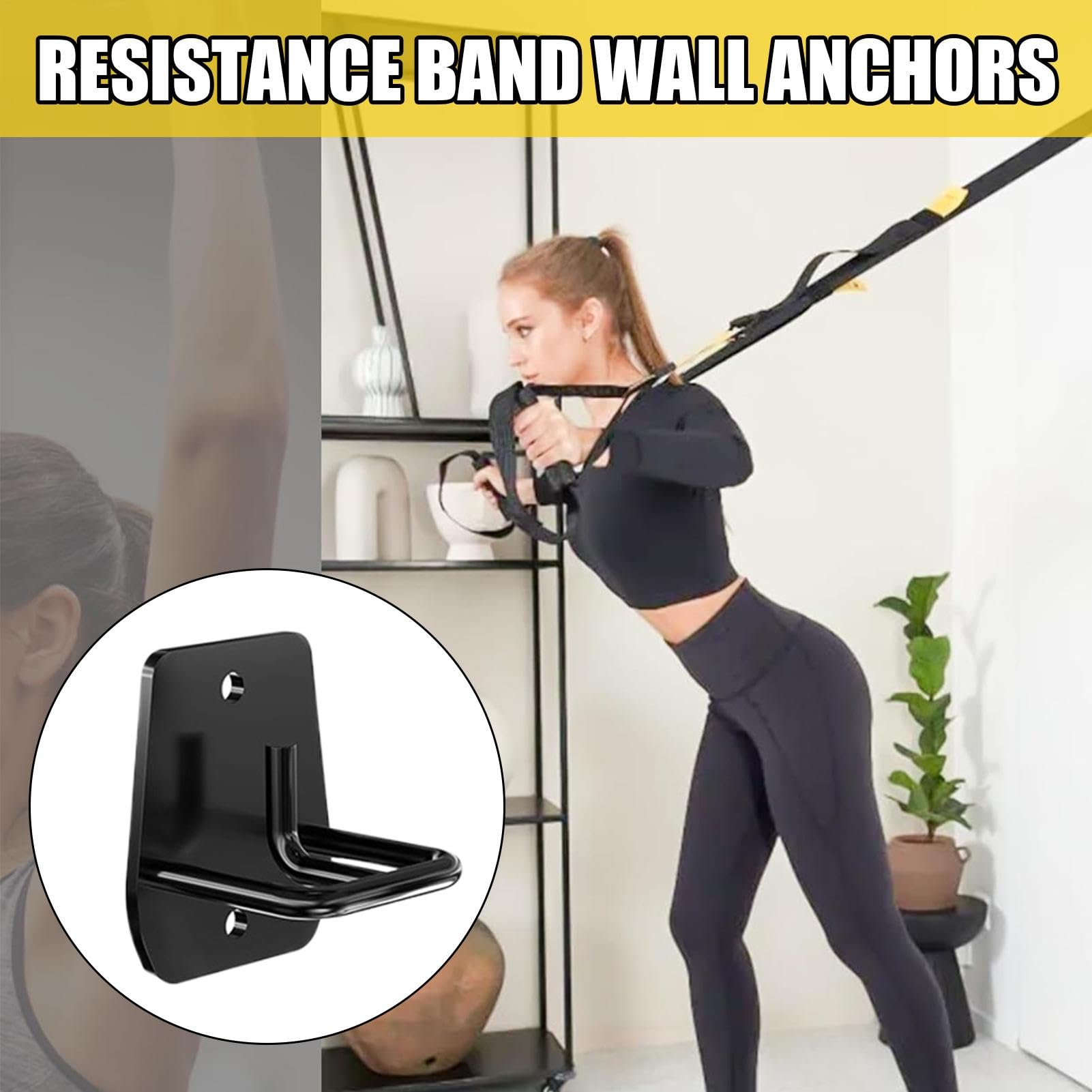 Ancoraggi a parete per bande elastiche Ganci Da Parete Per Palestra | Supporti Allenamento Allenamento : Corpo Libero, Cinghie, , Yoga, Stretching, Palestra in Casa e Fitness