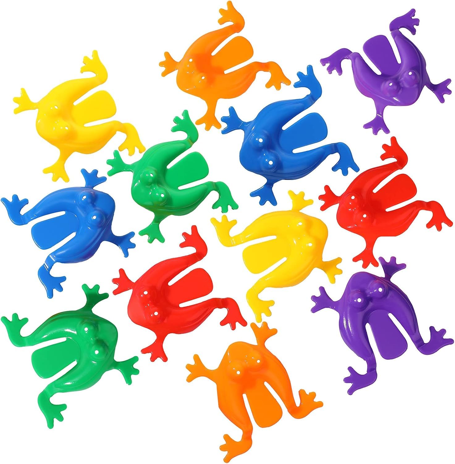 50 Stücke Frosch Spiel,Frosch Hüpf Spiel,Finger Drücken Spielzeug Prellen für geburtstag Spiele Party Favors Ostern Goody Bag Füllstoffe (Zufällig Farbe)