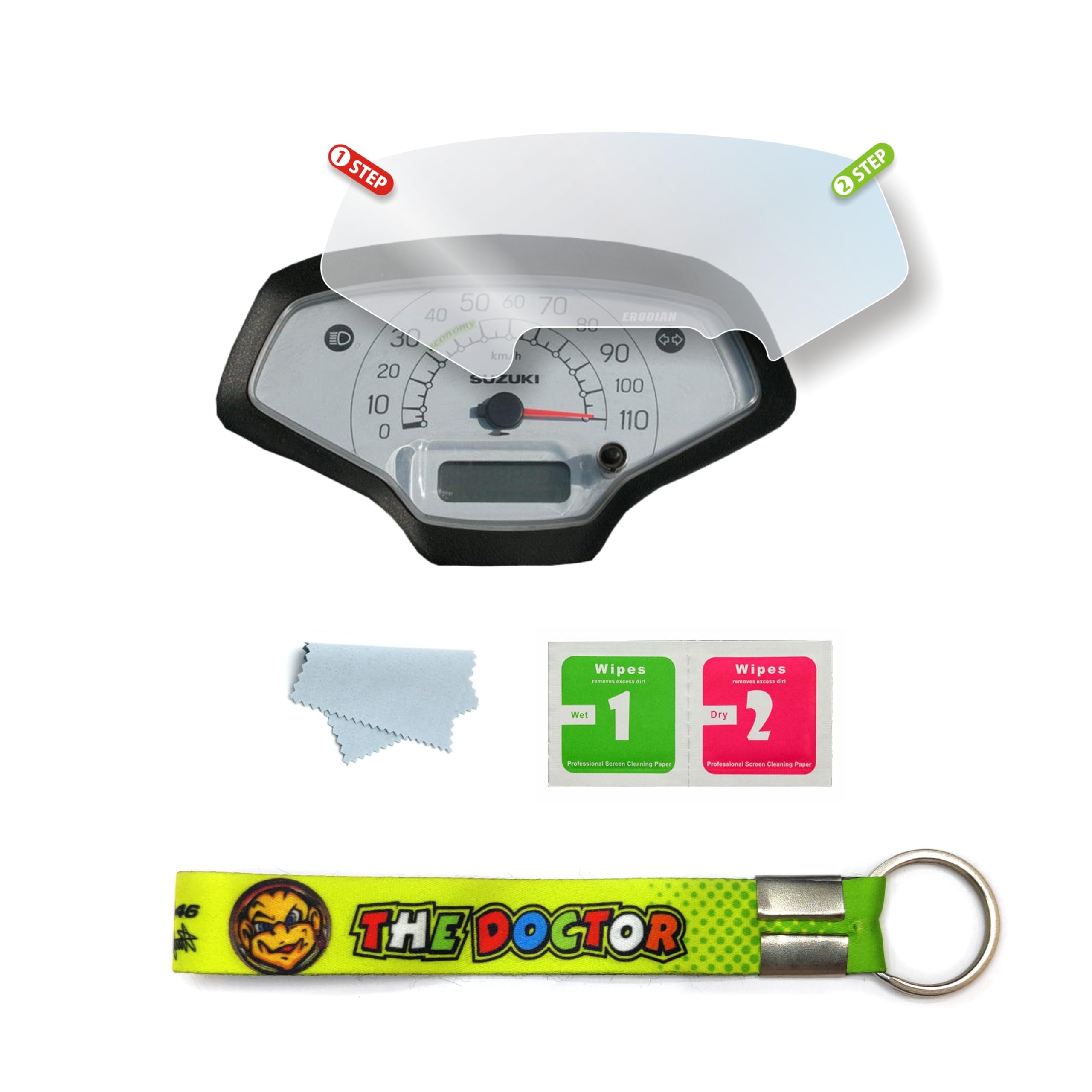 Meter Display Screen Protector, Meter Guard for Suzuki Access 125 Bikes | Scratch Resistant | Water Resistant | HD Clear Vision (1-Free Random 6 inch Keychain)-picture-19