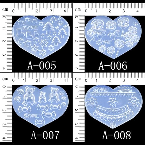 Miniatura 4 de Molde de silicona para arte de uñas, 28 unidades, tamaño pequeño, hojas de flores, animales, plantilla de gel acrílico, herramientas de resina,