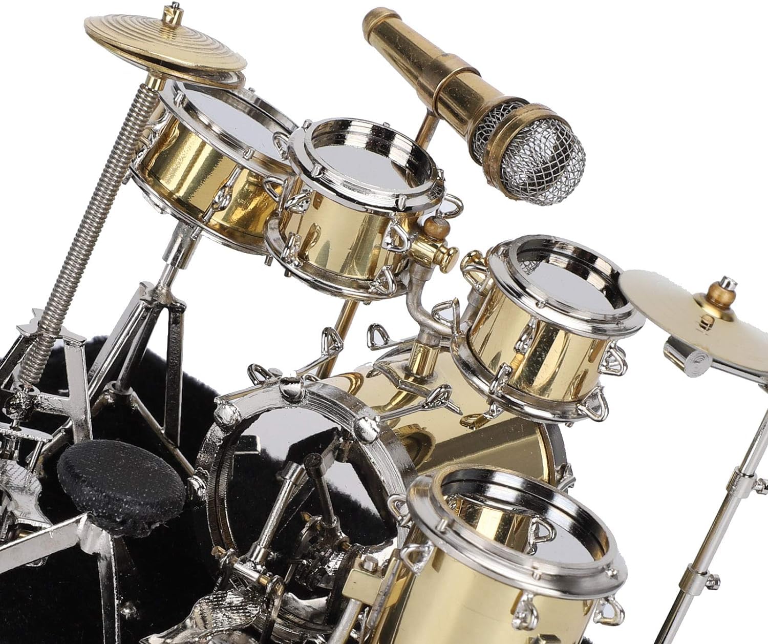 Fyearfly Miniatur Schlagzeug Modell,Miniatur Schlagzeug Deko,Musikinstrumente Für Heim Schreibtisch Dekoration Geschenk Für Weihnachten Erntedankfest Feiertage Abschlussfeier