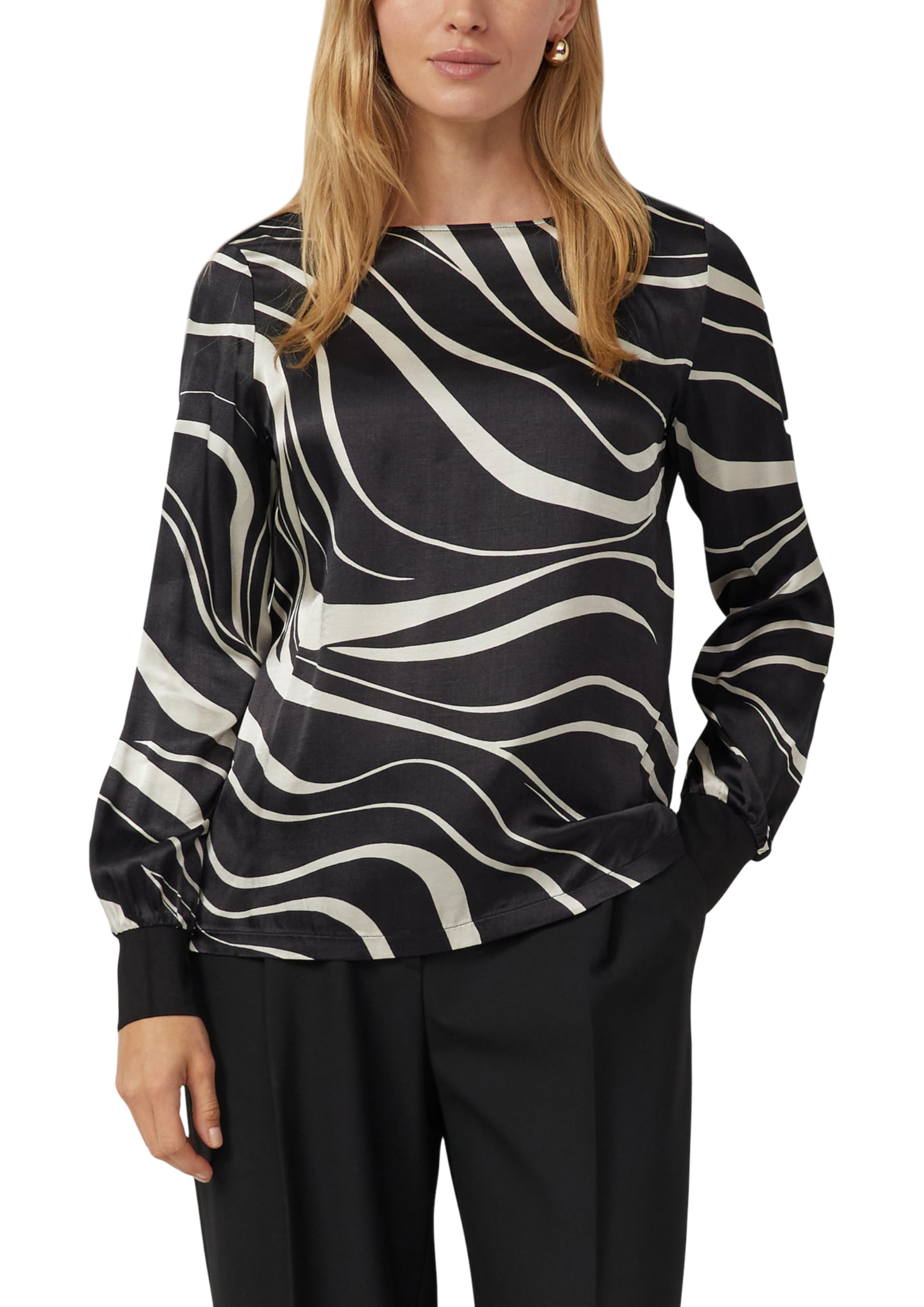 s.Oliver Gemustertes Langarmshirt im Fabricmix
