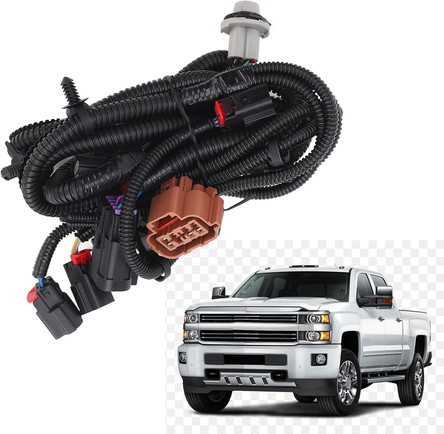Rear Park Assist Wiring Harness 10363788 for 1500 2500 3500 2007 to 2014, Backup Sensor Light Wiring Harness, Reverse Tailgate License Plate Light Harness Warning System