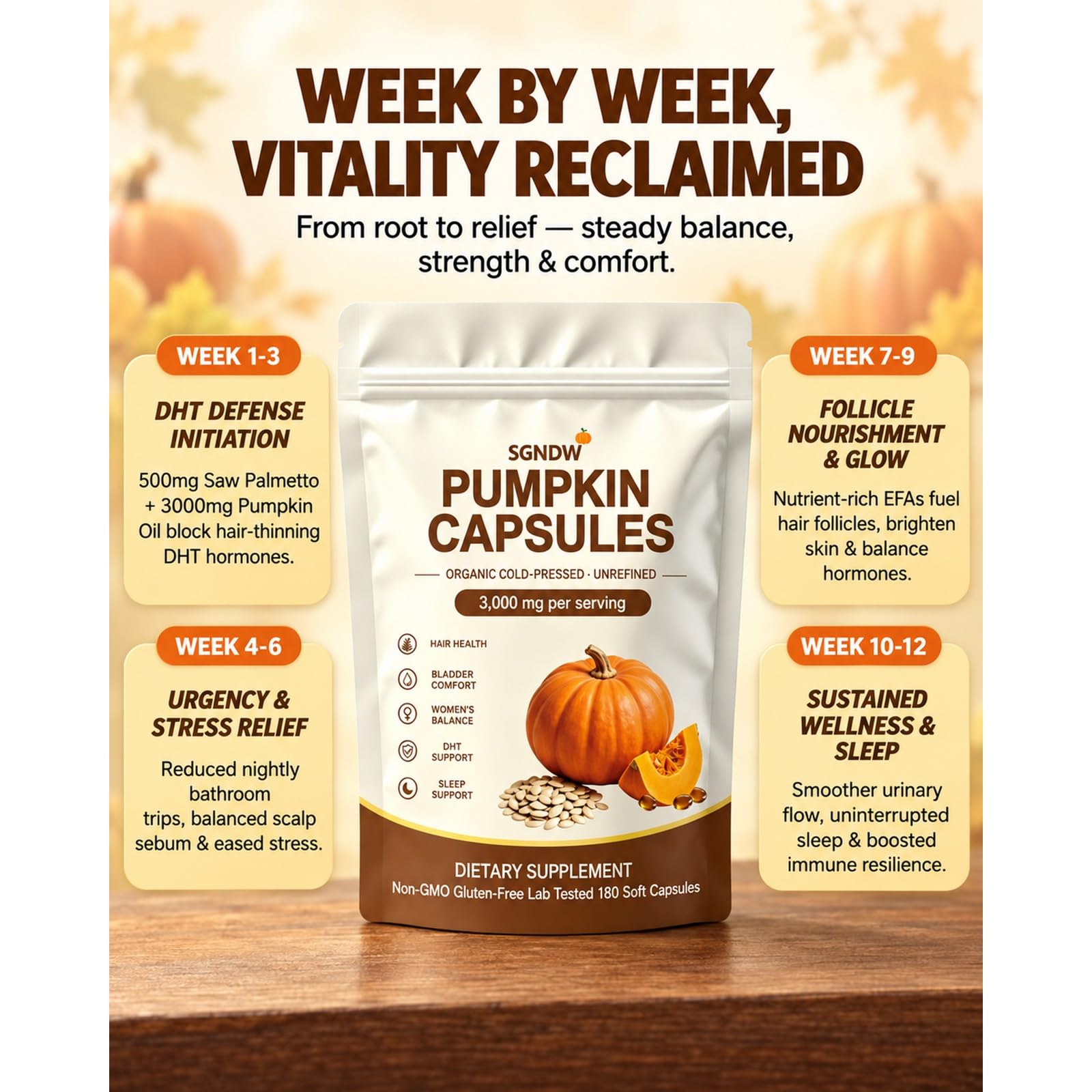 Pumpkin Seed Oil with Saw Palmetto, Cold-Pressed, 180 Softgels — Amazon image 5