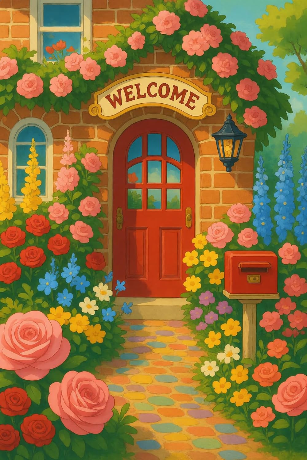 Vintage Sewing Shop 5D Full Drill Diamond Art Kit DIY Diamond Painting for Adults Beginners Home Decor & Ideal Relaxing Gift 20x24 Inches
