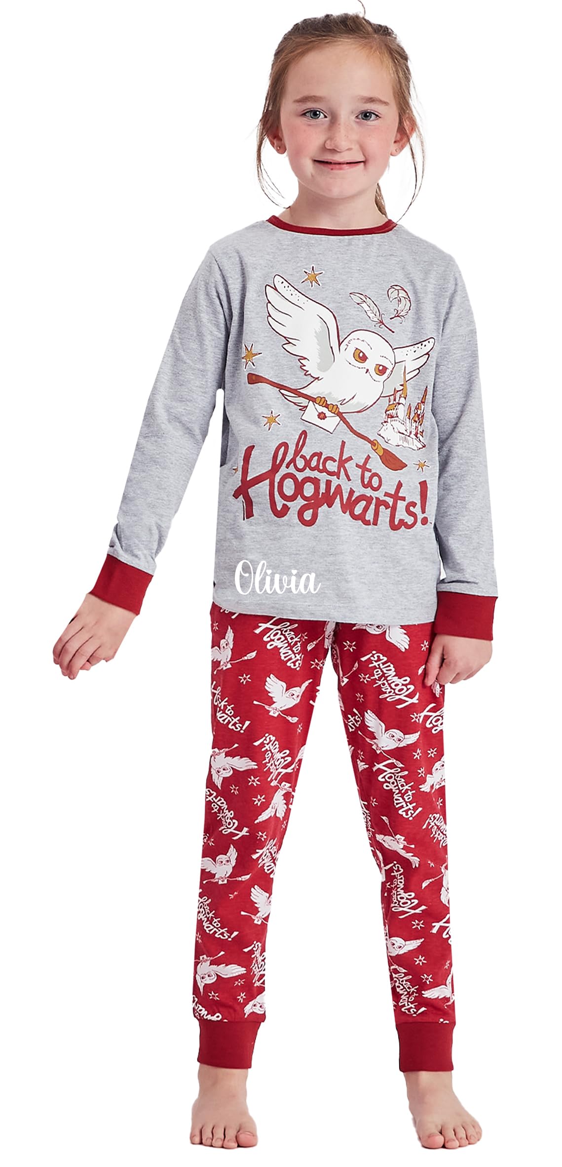 Harry Potter Personalised Girls Boys Pyjamas Back to Hogwarts Character Nightwear Pyjamas (UK, Age, 11 Years, 12 Years, Regular, Personalised - Harry Potter Back to Hogwarts)