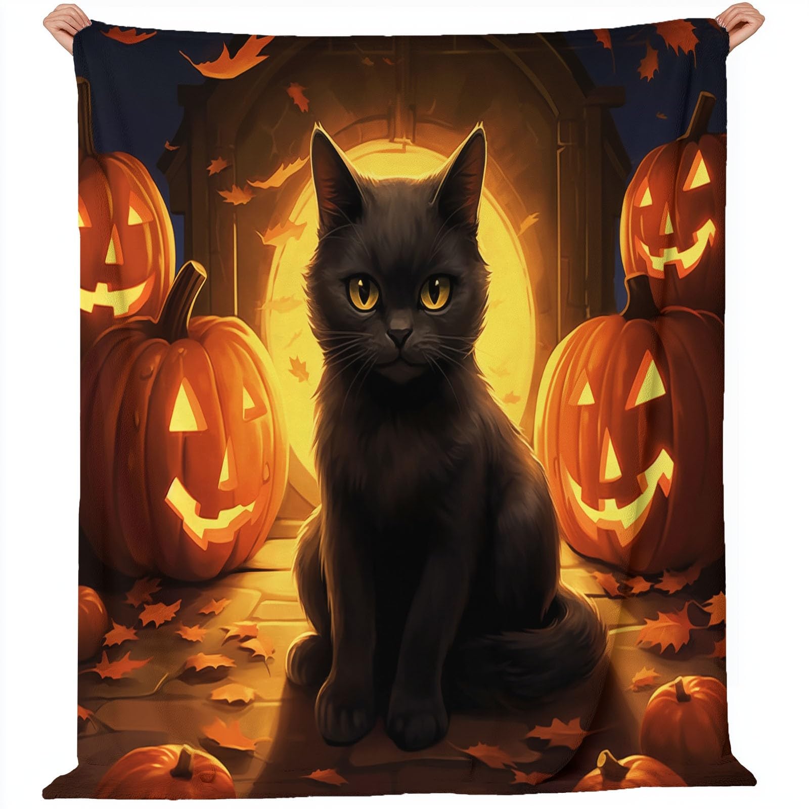 Couverture polaire fantôme d'arbre mort d'halloween flanelle lit double