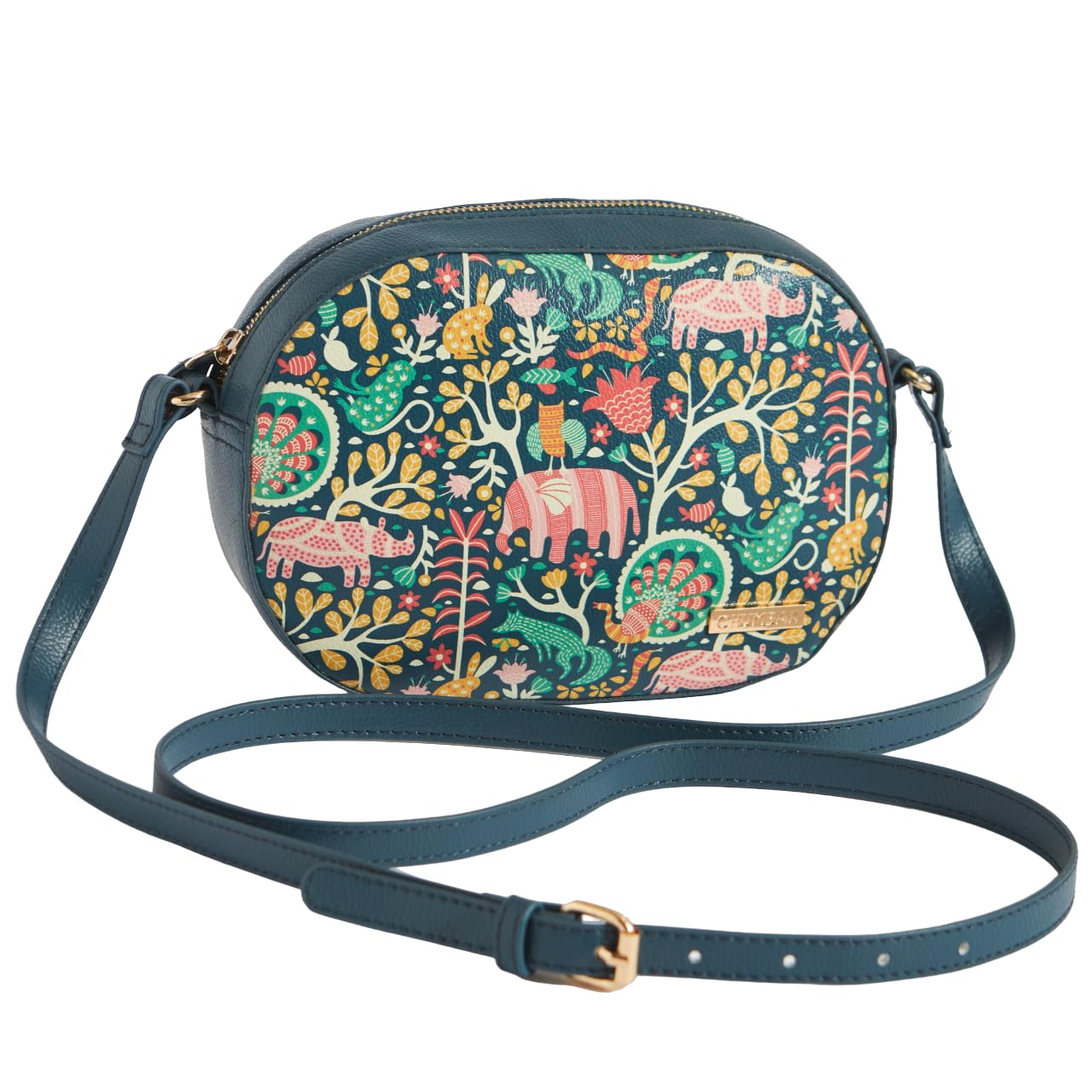 chumbak Crossbody Sling Bag for Women | Stylish Printed Canvas Box Sling bag | Multipurpose Daily use Bag for Office/College/Travel-picture-5