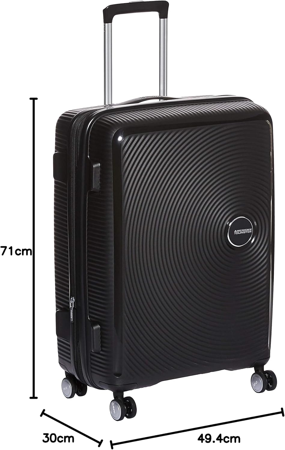 American Tourister Mala de Viagem Curio Preta Média Expansível