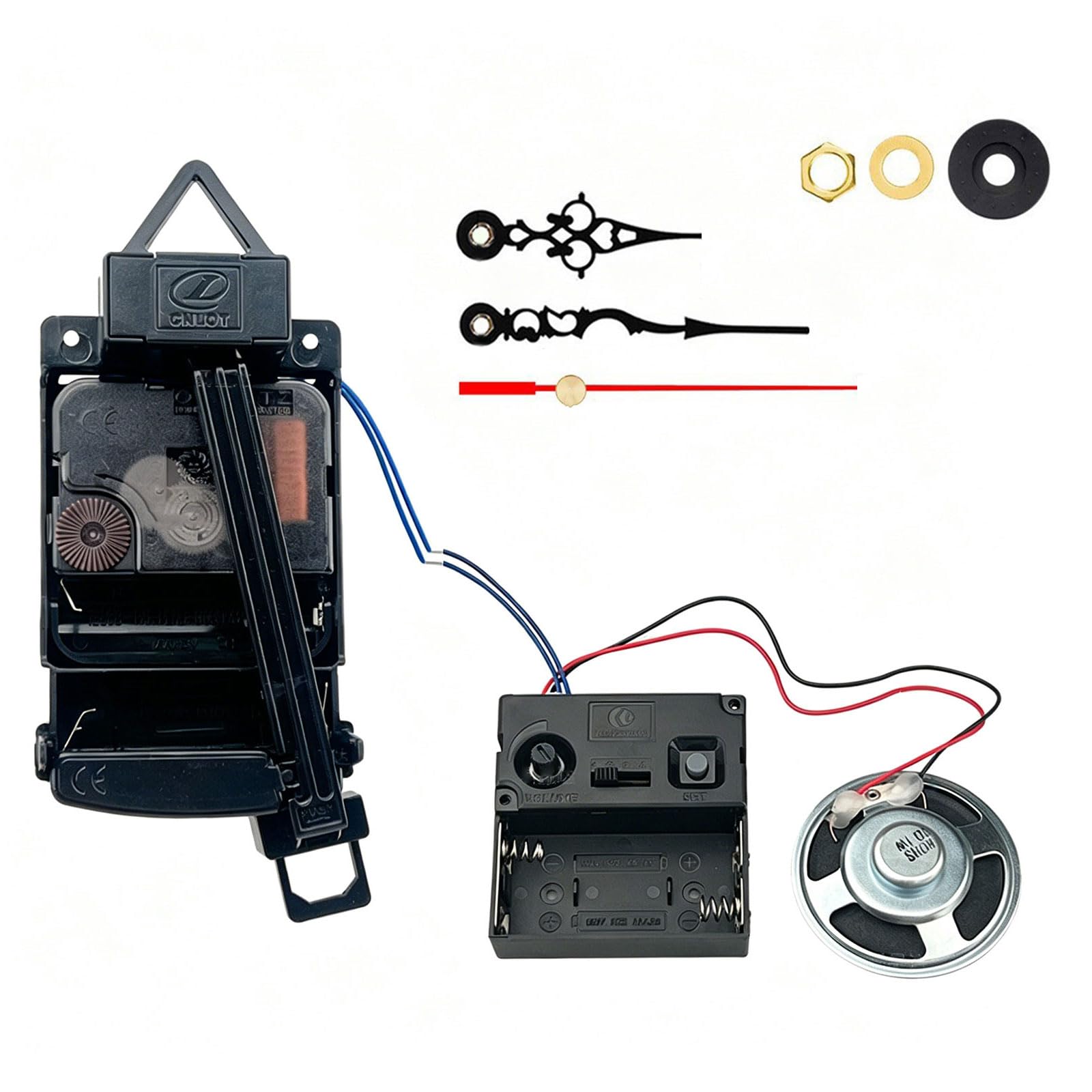 TFAOYS Quartzs Pendulum Clock Movement Mechanism with Hands Music Chimes Box Set for Wall Clock Repair Parts Replacement Accessories Wall Repair Parts Set