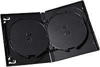 Vista 3 de Funda premium para DVD de 6 discos de tamaño estándar de 0.551 in con funda transparente, solución de almacenamiento que ahorra espacio para discos