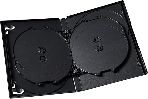 Miniatura 3 de Funda premium para DVD de 6 discos de tamaño estándar de 0.551 in con funda transparente, solución de almacenamiento que ahorra espacio para discos