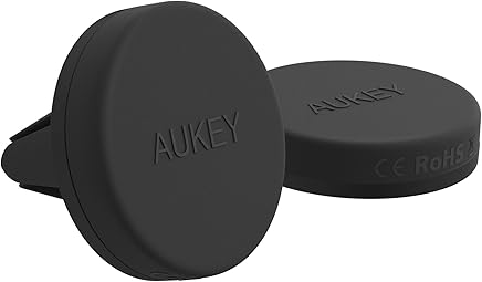 AUKEY Soporte Coche M?vil Magnetico (2 Pack) Salpicadero Soporte Tel?fono Coche para iPhone 7 / 6s / 6 / 5s / 5, Samsung Note 8 / S8, Echo Dot, LG y Dispositivo GPS (HD-C45)
