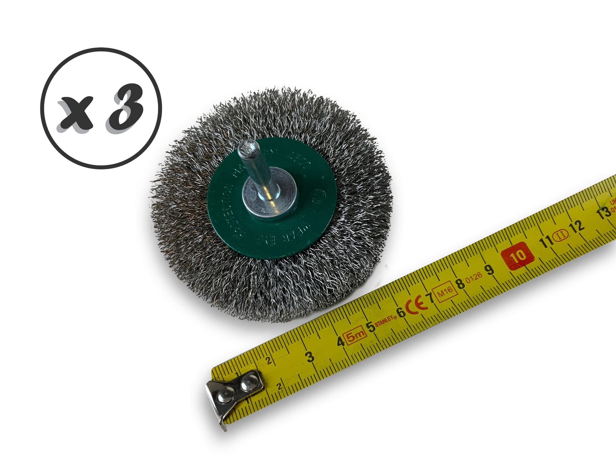 Kibros Lot 3 brosses circulaires tige Ø 75 mm inox souple 12 mm