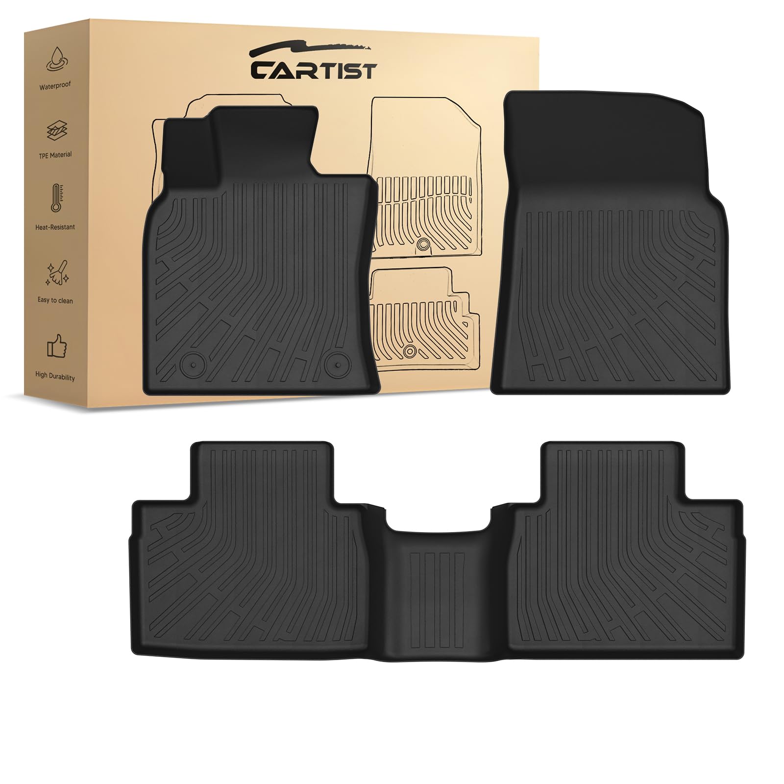 Camry Floor Mats - Car Mats for Toyota Camry 2025 2026 Include Hybrid LE/SE/XLE/XSE, All Weather Floor Mat for Camry Accessories, Heavy Duty Rubber Mats, Car Accessories