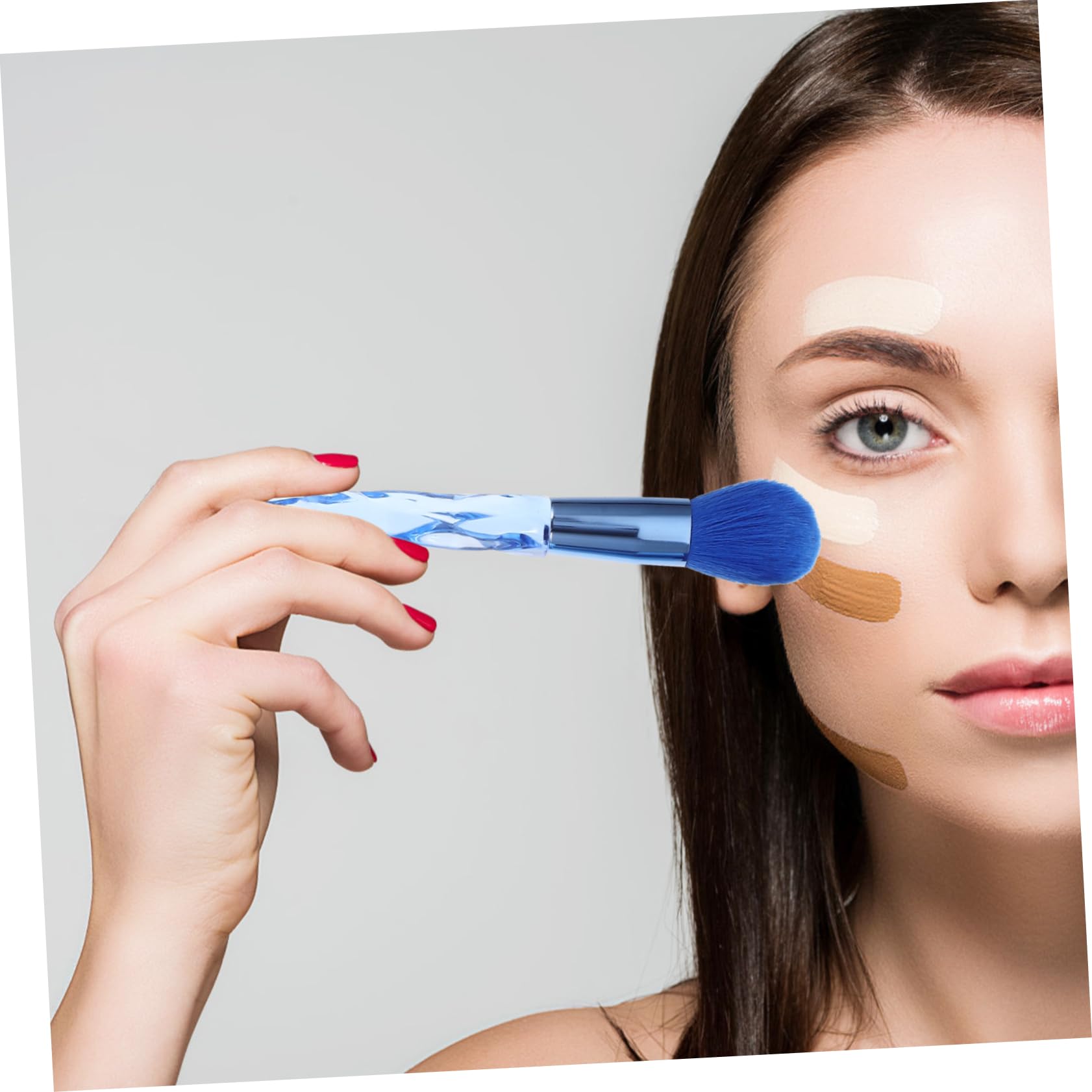 FRCOLOR 30stücke Teiliges Makeup Pinselset Mit Transparentem Kristallgriff Professionelle Schminkpinsel Für Foundation Puder Und Concealer Sanfte Borsten Für Empfindliche Haut Perfektes
