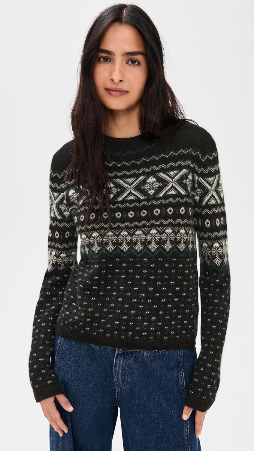 Vince Women's Boiled Fair Isle Mock Neck Sweater - Image 2