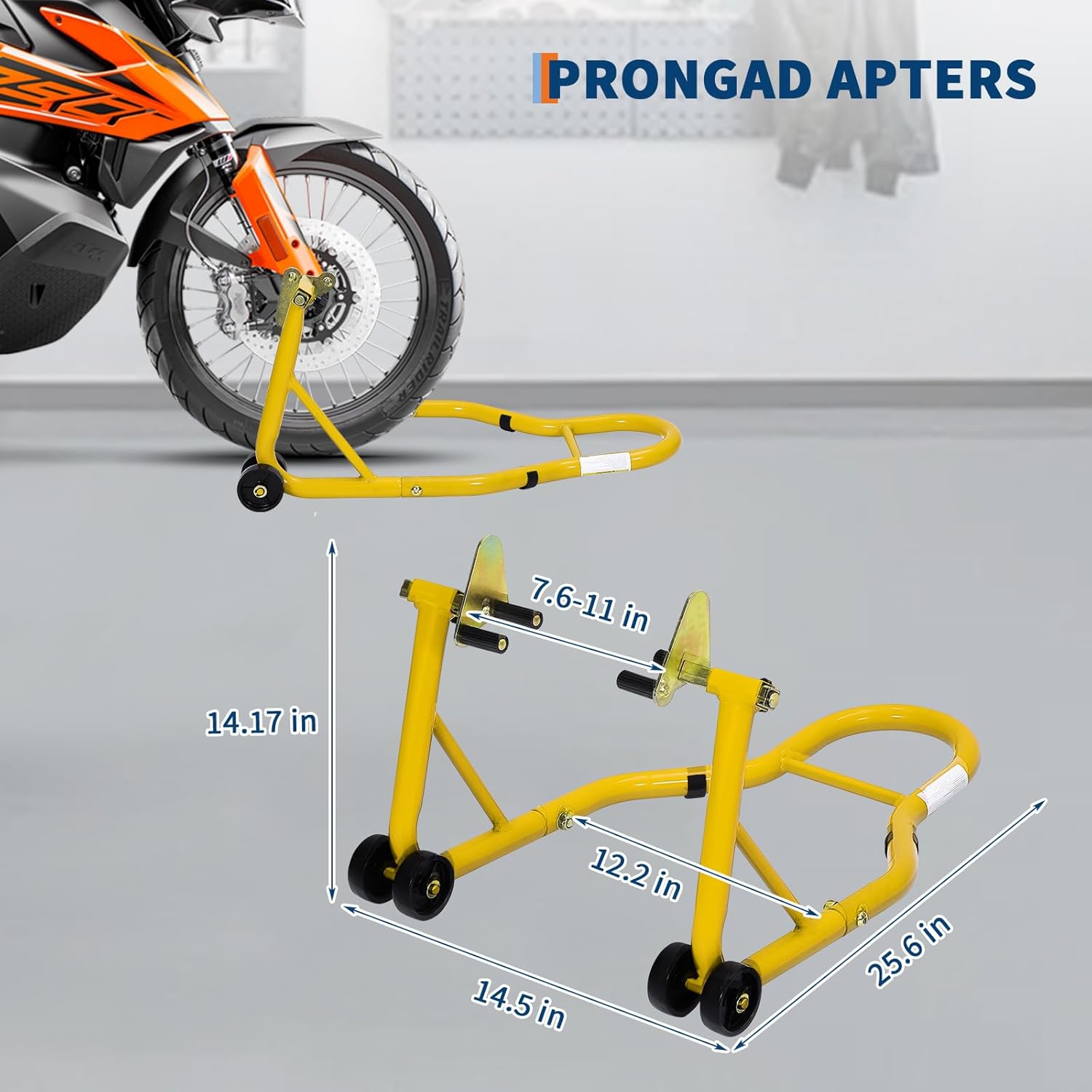GarveeTech Motorcycle Stand Lift - 900 LBS Front & Rear Combo Universal Motorcycle Stands,Dirt Bike Stand Compatible With Sport Bike Most Y aMaha H onda K awasaki S uzuki B M W Motorcycles,Yellow