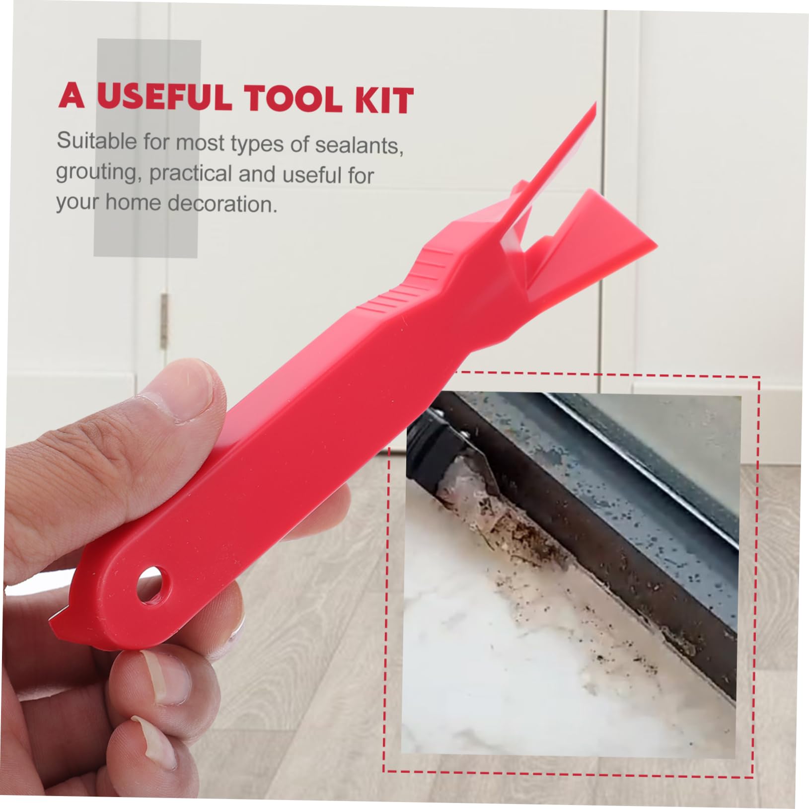 4 Sets Scraper Caulking Tool Floor Joint Repair Tools Sealant Tool Tile Home Furnishing Tool Tile Grout Coating Tools Tile Caulk Finishing Tool Tile Joint Grout Tool 2