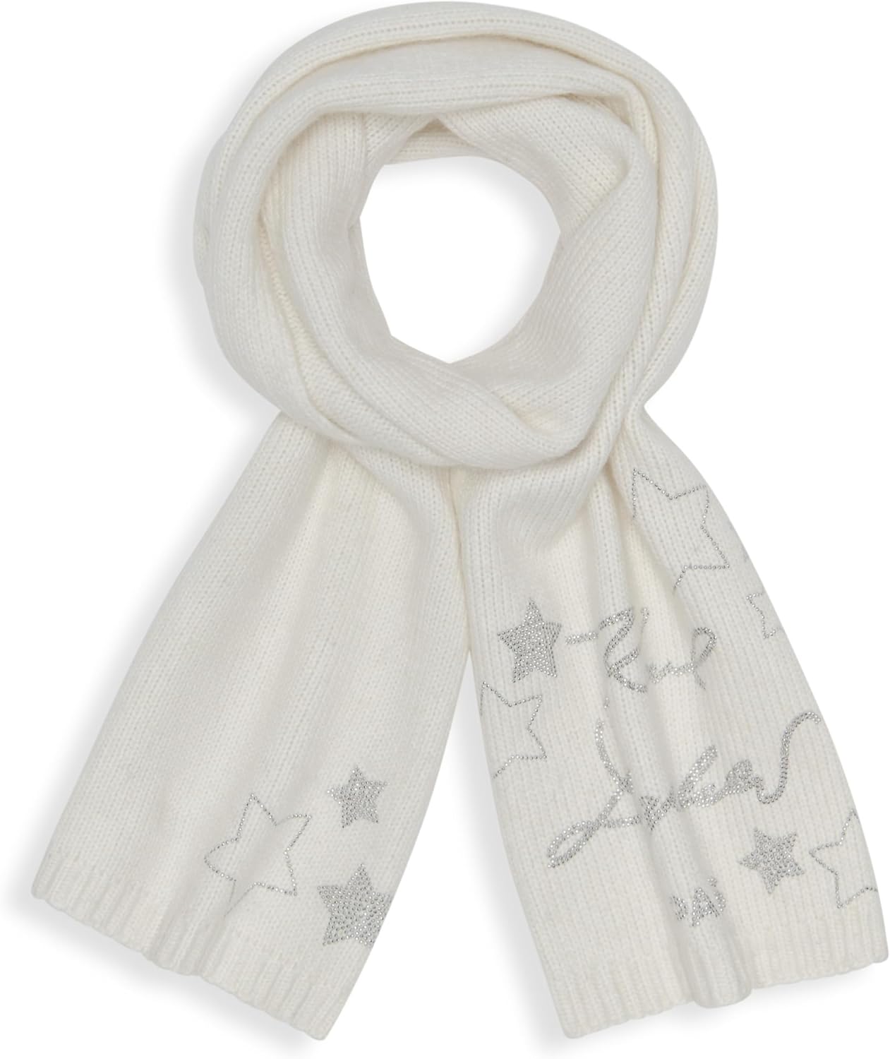 KARL LAGERFELD womens Star Power Studded Scarf