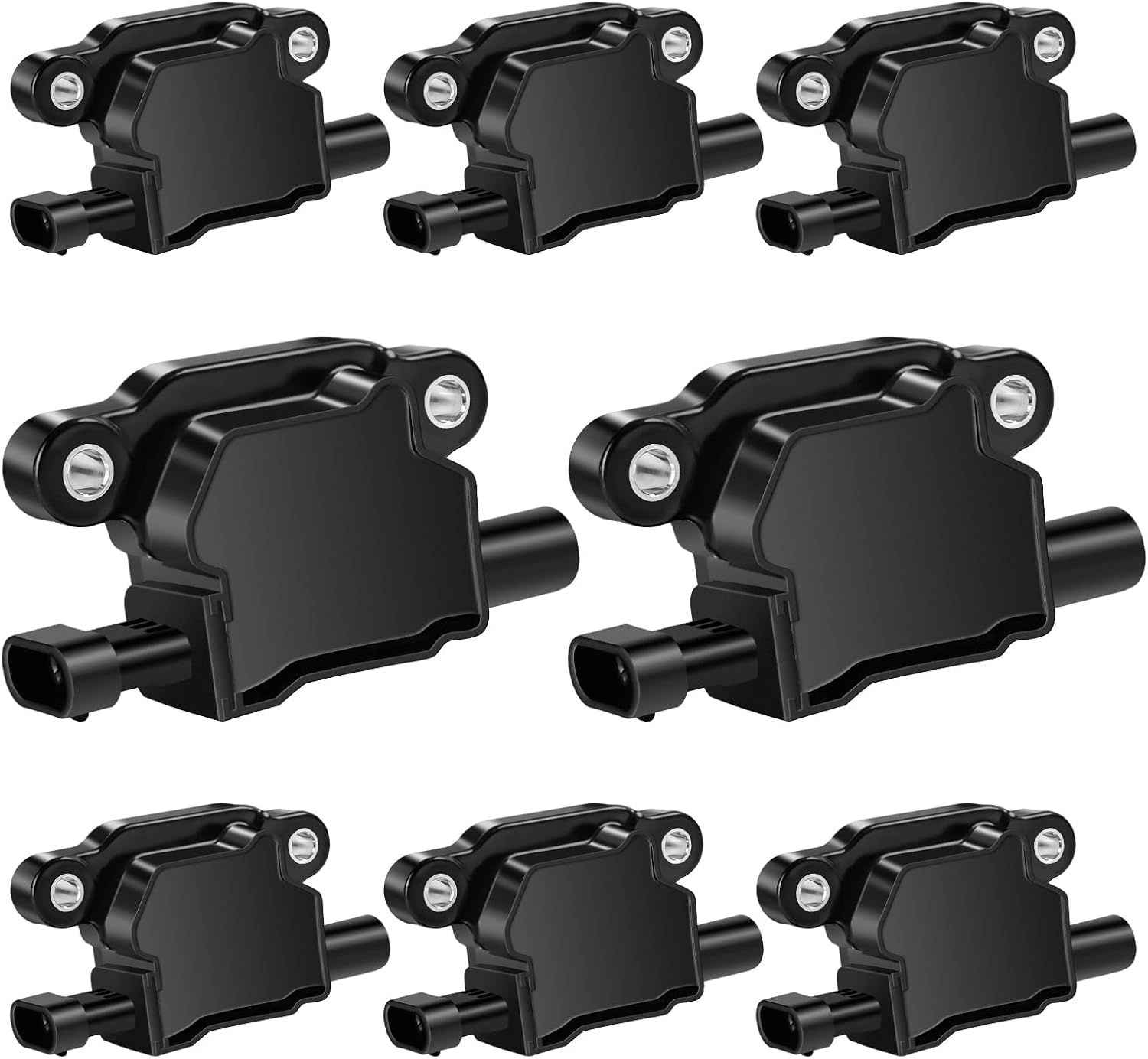 UF413 12611424 Ignition Coil Pack Set of of 8 Compatible with Silverado 1500 for Avalanche for Tahoe for Suburban for Yukon for Sierra for Impala 2007-2011 Square Coil Replace 12570616 D510C