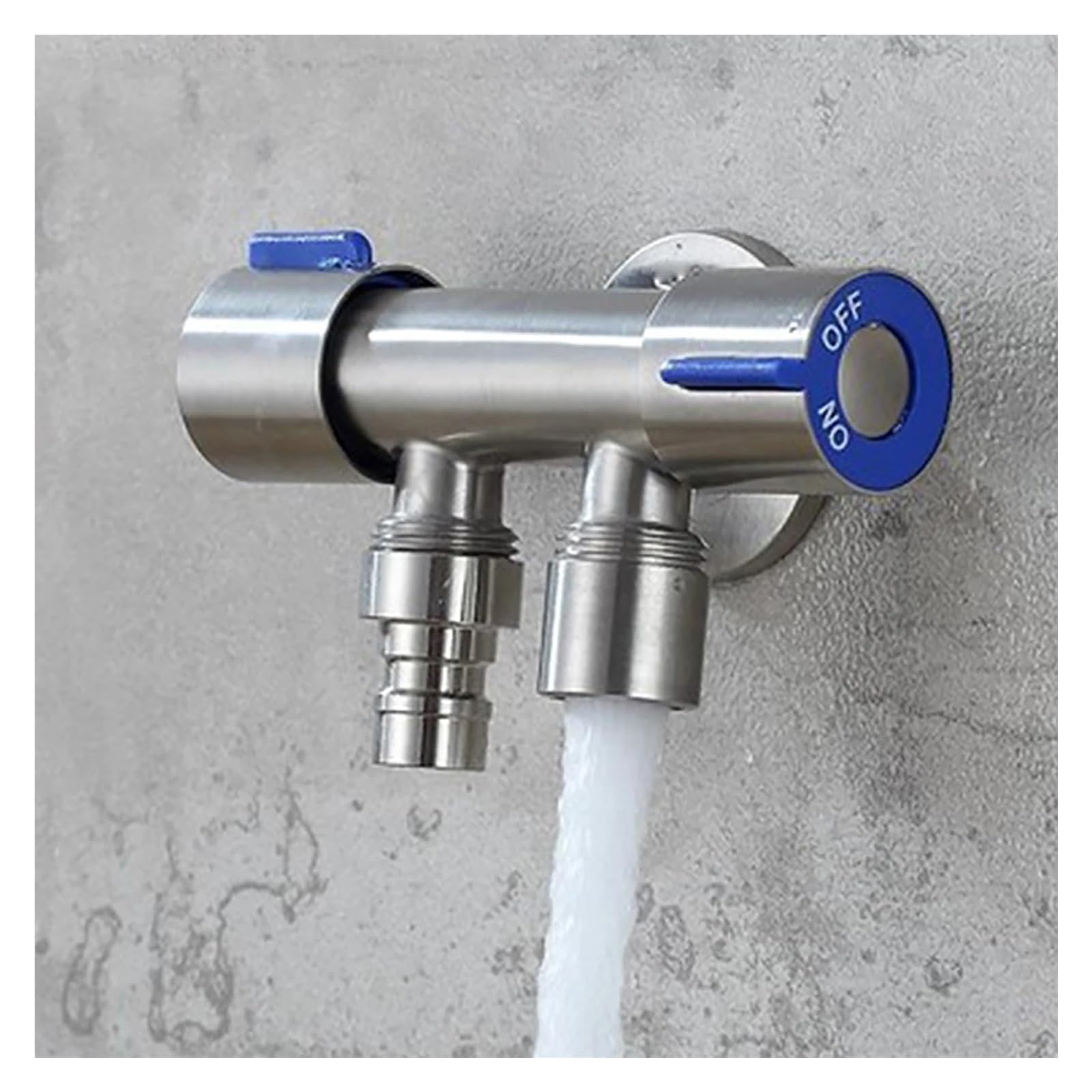 2 uds Control Dual Uso Doble Ducha de 3 vías válvula desviadora Agua Grifo válvulas ángulo llenado Lavadora Accesorios baño para Grifo, Manguera de Jardín(Size 1)