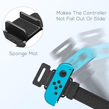 YUANHOT Adjustable Wrist Bands for Switch Joy-Con, Dance Workout, 2 Pack