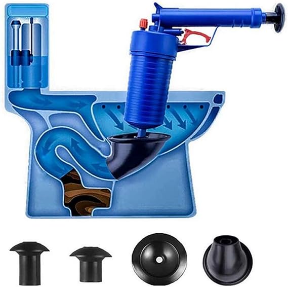 Air Power Drain Blaster Gun, High Pressure Powerful Manual Sink Plunger